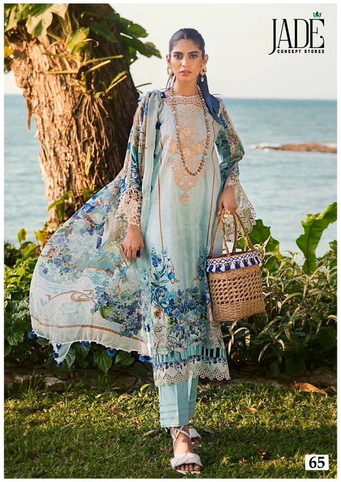 Jade Chevron Vol 7 Pure Cotton Wholesale Pakistani Salwar Suit Catalog — Wholesale Pakistani Suits, MPA wholesale from Surat — view 3